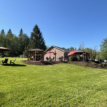 Capstone Cellars - View from behind rear patio - Wine Tasting Room Near Me - Kelso, Washington