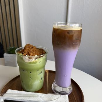 Walking Bean Cafe - Banana Pudding Matcha and Ube Latte - Shaved Ice Near Me - Honolulu, Hawaii