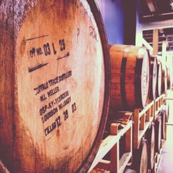 Yelp's Brews & BBQ! - Bourbon barrels at Braxton!