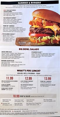 Menu photo 2 Outback Steakhouse Laguna Hills, CA Menu photo 2 Outback Steakhouse Laguna Hills, CA