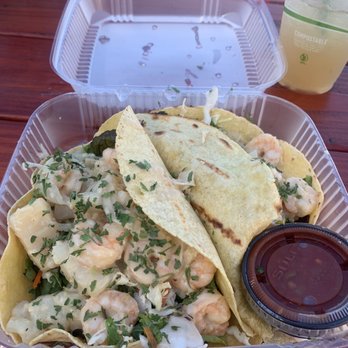 Barnacle Bistro - The Brazilian seafood tacos. Loaded with shrimp and scallops! - American Near Me - Gold Beach, Oregon