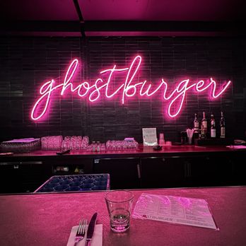 Ghostburger - a neon sign in a bar - Burgers Near Me - Washington, DC, District of Columbia
