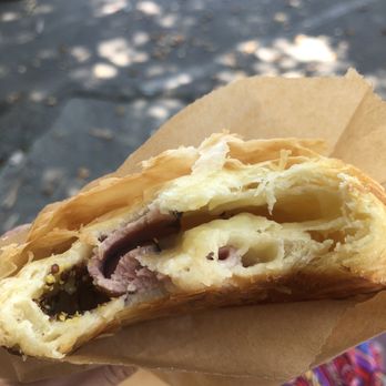Syndicate - Inside the ham and cheese croissant. Could use more ham and cheese but the croissant is delicious. - Bakeries Near Me - Sierra Madre, California
