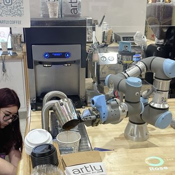Artly Coffee - Jarvis the robot stuck for 2 mins because it was short 104.4 grams of milk and needed human intervention - Coffee & Tea Near Me - San Francisco, California Artly Coffee - Jarvis the robot stuck for 2 mins because it was short 104.4 grams of milk and needed human intervention - Coffee & Tea Near Me - San Francisco, California