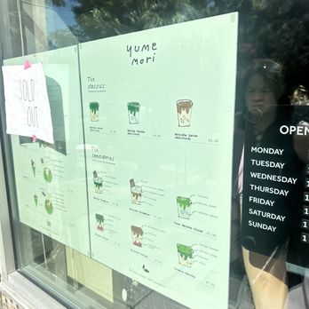Yume Mori Matcha - menu - Coffee & Tea Near Me - Berkeley, California