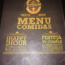 Zythum Resto Beer - Food menu