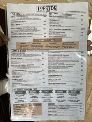 Menu photo 7 Topside by NDMK Avalon, CA