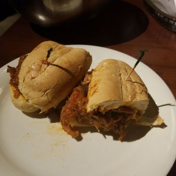Stonefire Grill - Pulled pork sandwich. Seems small. $8.49. - Barbeque Near Me - Rancho Cucamonga, California Stonefire Grill - Pulled pork sandwich. Seems small. $8.49. - Barbeque Near Me - Rancho Cucamonga, California