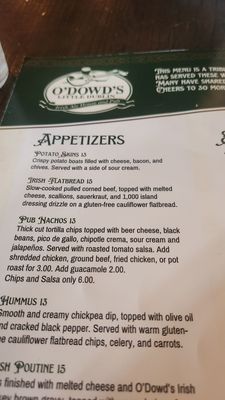 Menu photo 1 O’Dowd’s Gastrobar Kansas City, MO