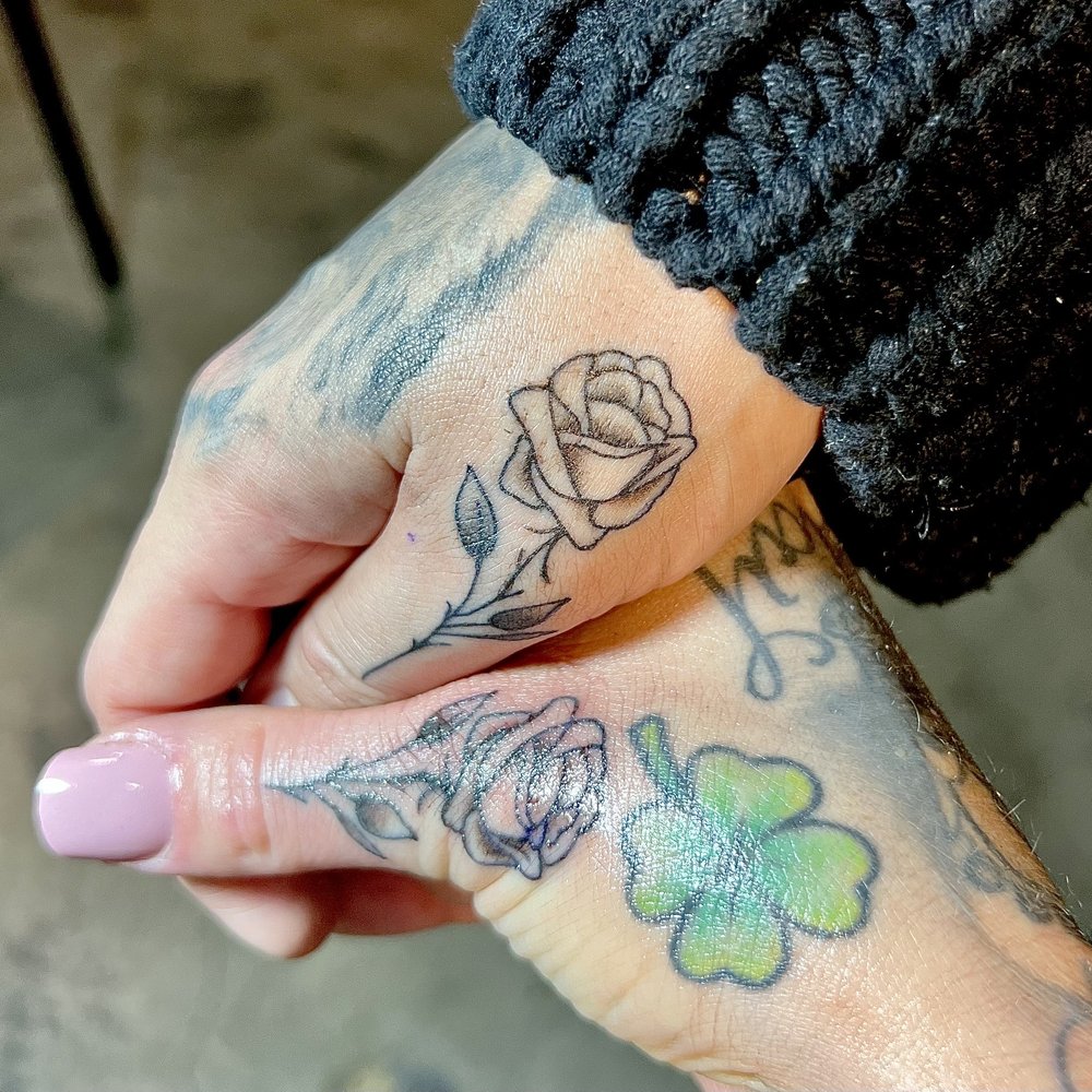 Envision Tattoo Studio - Matching rose tattoos by Anthony - Tattoo Near Me - Murrieta, California Envision Tattoo Studio - Matching rose tattoos by Anthony - Tattoo Near Me - Murrieta, California
