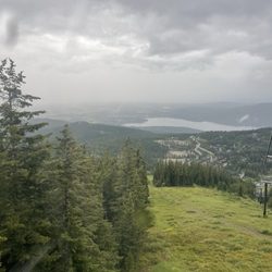 The Summit House - View from the top of the mountain on a rainy day