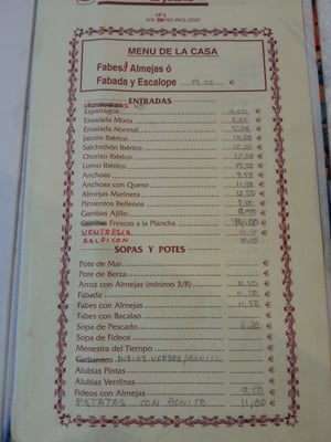 Menu photo 2 El Jornu Llanes, O