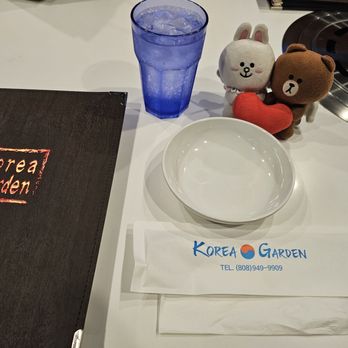 Korea Garden - Menu and place setting - Korean Near Me - Honolulu, Hawaii Korea Garden - Menu and place setting - Korean Near Me - Honolulu, Hawaii