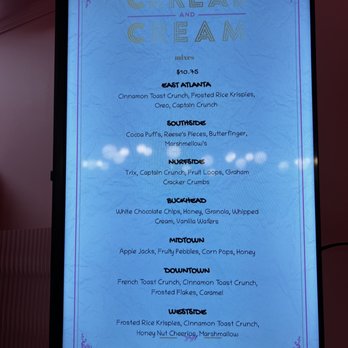Cereal and Cream - Desserts Near Me - Atlanta, Georgia