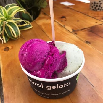Gelato 101 - Dragon berry and mojito flavor - Gelato Near Me - Encinitas, California