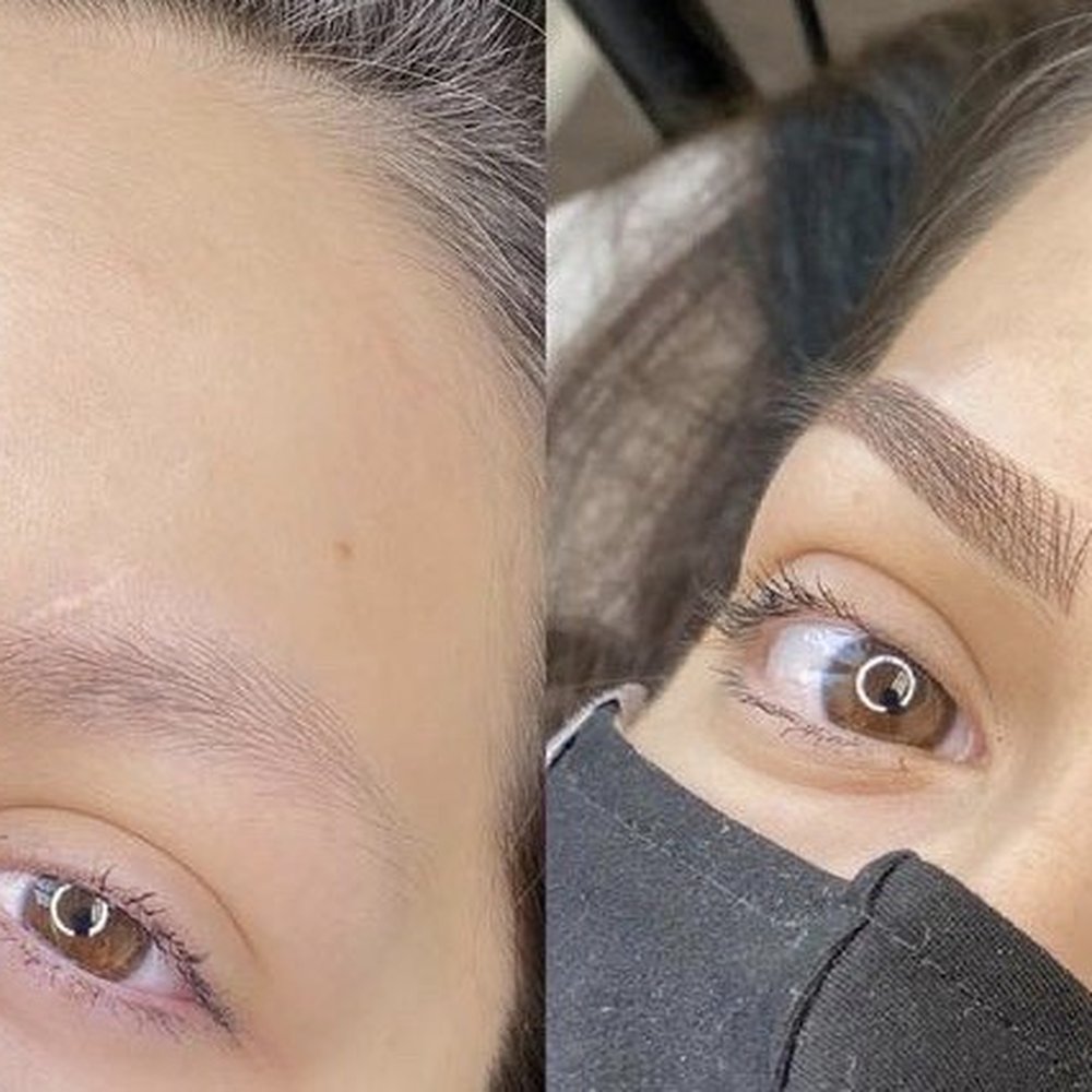 Brows by Catherine - Before and after, they look amazing healed! - Permanent Makeup Near Me - Tustin, California
