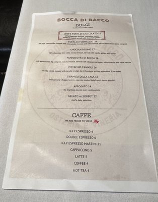 Menu photo 4 Bocca Di Bacco New York, NY Menu photo 4 Bocca Di Bacco New York, NY