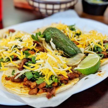 Krystal Taqueria - Al pastor mini tacos, toreado (grilled jalapeño) and grilled onions were a nice unexpected touch. - Mexican Near Me - Pflugerville, Texas Krystal Taqueria - Al pastor mini tacos, toreado (grilled jalapeño) and grilled onions were a nice unexpected touch. - Mexican Near Me - Pflugerville, Texas