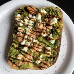 Ursa Major Bistro - Avocado toast with feta, Balsamic & Chipotle dressing! 10/10
