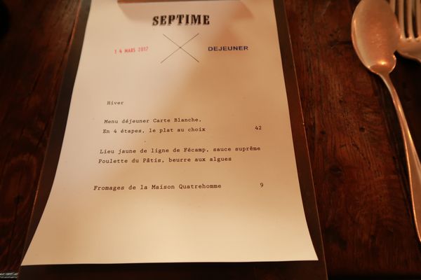 Menu photo 7 Septime Paris, 75