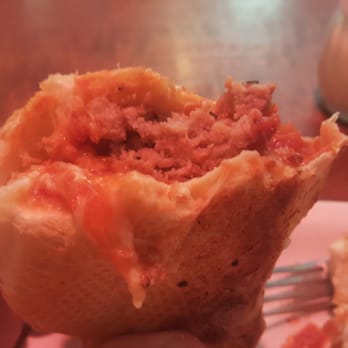 Big Bill's NY Pizza - A meatball mix too high in fine breadcrumbs combined with a pink light bulb overhead led today a very unappetizing experience. - Pizza Near Me - Centennial, Colorado