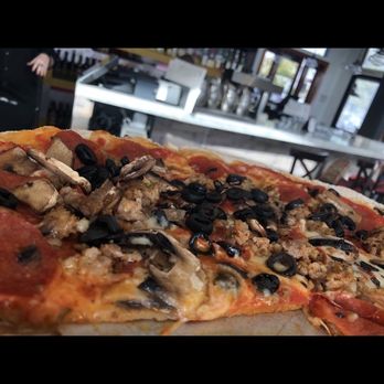 Pizza Nova - Pepperoni sausage mushroom pizza. Added olives - Pizza Near Me - San Diego, California