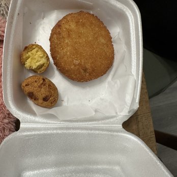 Mardi Gras Cajun Cuisine - Hush puppies and crab cake - Cajun/Creole Near Me - Dallas, Texas Mardi Gras Cajun Cuisine - Hush puppies and crab cake - Cajun/Creole Near Me - Dallas, Texas