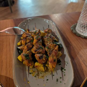 Lady Elaine - Turmeric Chicken Skewers - Mediterranean Near Me - Honolulu, Hawaii Lady Elaine - Turmeric Chicken Skewers - Mediterranean Near Me - Honolulu, Hawaii