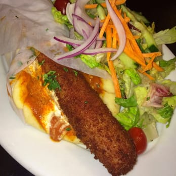 Elephant & Castle - The Slum Dog w/side salad. The most delicious dog I've ever had! - Pubs Near Me - Chicago, Illinois Elephant & Castle - The Slum Dog w/side salad. The most delicious dog I've ever had! - Pubs Near Me - Chicago, Illinois