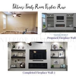 Interiors by Studio A - Fakhouri Custom Fireplace/Family Room Transformation- Spring 2019