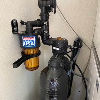 De Anza Water Conditioning - The new Kinetico system in place. Note the nice new easily removeable filter. - Water Purification Services Near Me - Campbell, California De Anza Water Conditioning - The new Kinetico system in place. Note the nice new easily removeable filter. - Water Purification Services Near Me - Campbell, California
