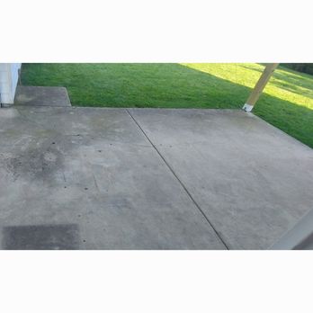 PolyPro Concrete Coatings - Back patio before - Masonry/Concrete Near Me - Tipp City, Ohio