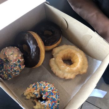 DJ’s Bakery - Cake donut, chocolate dip, and sour cream donut - Donuts Near Me - Ann Arbor, Michigan