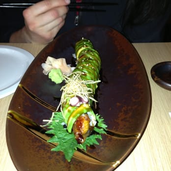 Fuji at Kendall - Caterpillar roll: actually looks like a caterpillar, right down to the eyes! - Sushi Bars Near Me - Cambridge, Massachusetts Fuji at Kendall - Caterpillar roll: actually looks like a caterpillar, right down to the eyes! - Sushi Bars Near Me - Cambridge, Massachusetts