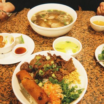 Pho Lee Hoa Phat - Beef Pho (Large) and vermicelli noodle beef plate - Vietnamese Near Me - Vacaville, California