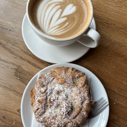 Tidal Grounds Coffee - Mocha mint latte and almond danish
