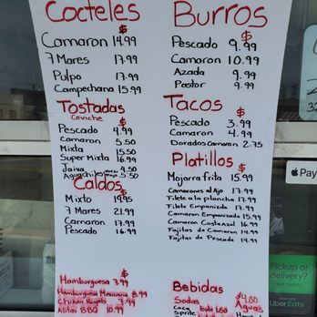Mariscos El Zurdo - Menu - Seafood Near Me - Montebello , California Mariscos El Zurdo - Menu - Seafood Near Me - Montebello , California