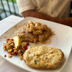 Louisiana Lagniappe - Bayou Grouper with double baked potato