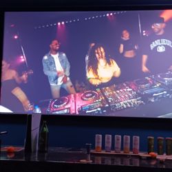 Leef Kava Lounge - Big screen for movies video games and entertainment.