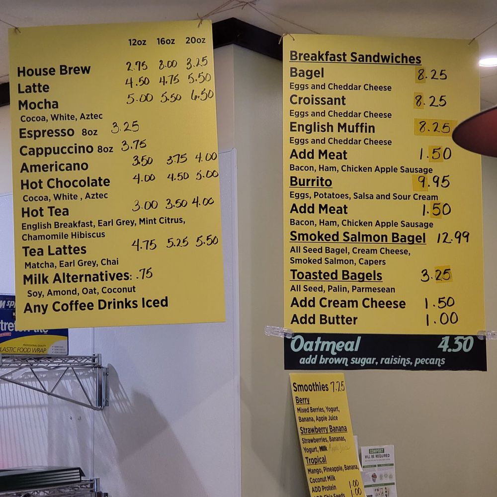 Colleen's Coffee Shop - Just some of the menu items - Coffee & Tea Near Me - Santa Rosa, California