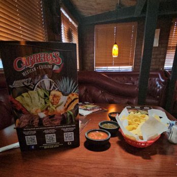 Cabrera's Mexican Cuisine - Complimentary chips and salsa with free refills - Mexican Near Me - Arcadia, California