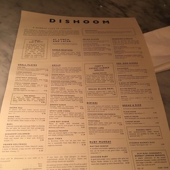 Dishoom - menu - Indian Near Me - London, XGL