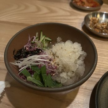 San Ho Won - Acorn jelly and beef tendon salad - Korean Near Me - San Francisco, California San Ho Won - Acorn jelly and beef tendon salad - Korean Near Me - San Francisco, California