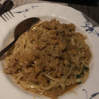 Margot - Tagliarini with seafood sausage! yummy! - Spanish Near Me - Culver City, California