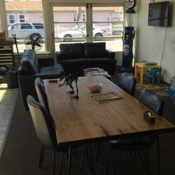 Table and comfortable chairs for getting some work done