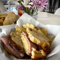 Sow House of Sips - Ham sandwich with peach jalepeno jelly.