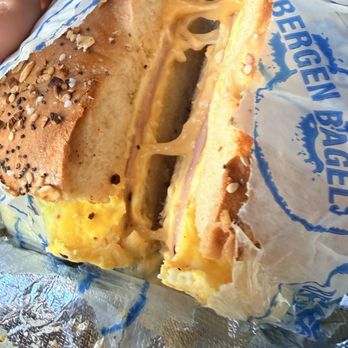 Bergen Bagels - Egg & ham bagel - Bagels Near Me - Brooklyn, New York