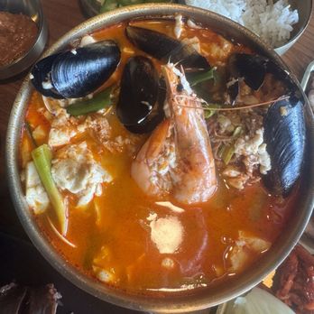 Yuk Dae Jang - Seafood Premium YDJ With Pasta or Ramen - Korean Near Me - Houston, Texas Yuk Dae Jang - Seafood Premium YDJ With Pasta or Ramen - Korean Near Me - Houston, Texas