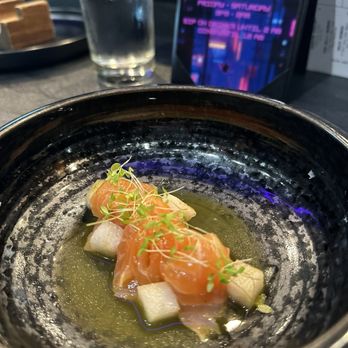 Norigami - Salmon crudo - Japanese Near Me - Houston, Texas Norigami - Salmon crudo - Japanese Near Me - Houston, Texas