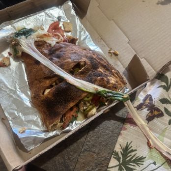 More Than Pizza - Entire HUGE Veggie Chicken Calzone order revealed!! - Pizza Near Me - Fresno, California